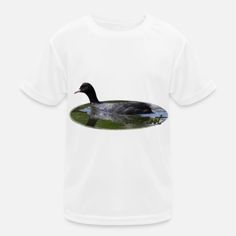 Blässhuhn Wasservogel Vogel Kinder Funktions-T-Shirt