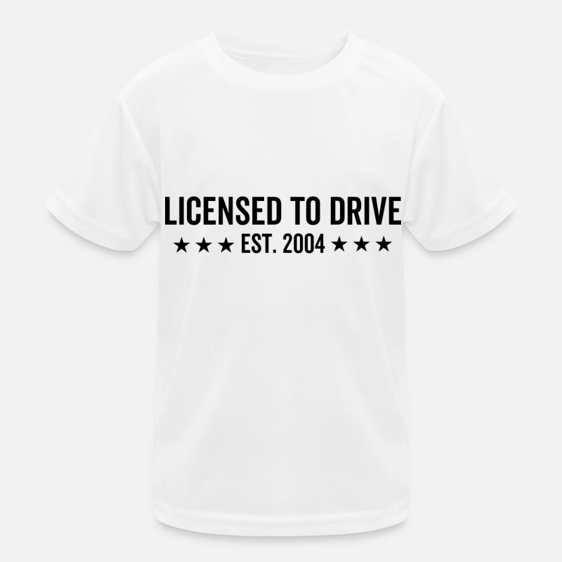 Fahrerlaubnis Est. 2004 Kinder Funktions-T-Shirt