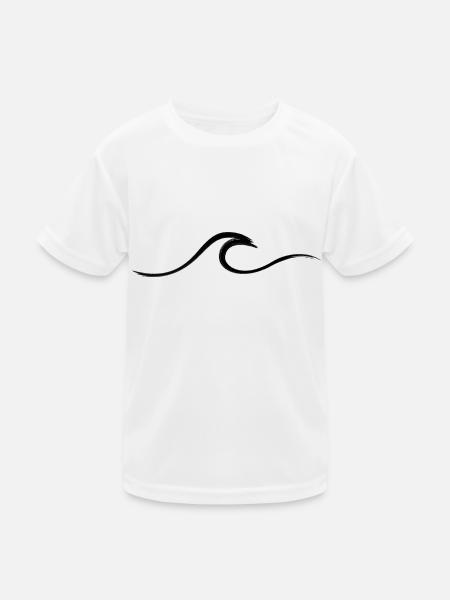 Wave wave Surfing Water Rat Surfer - Kids Functional T-Shirt - white