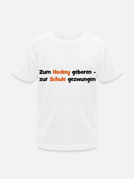 Hockey - Kinder Funktions-T-Shirt - Weiß - Vorne