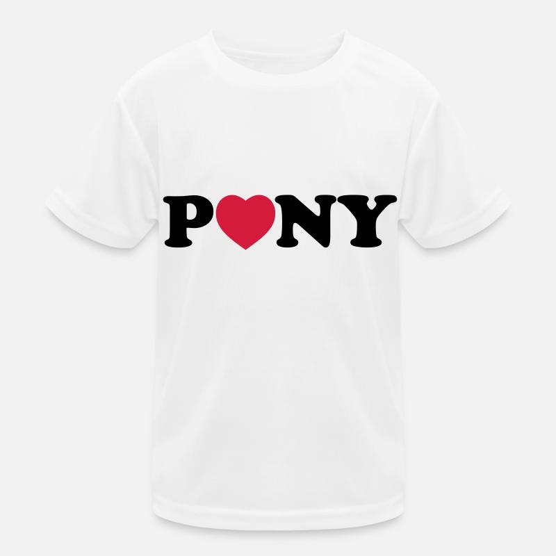 Pony heart - Kinder Funktions-T-Shirt - Weiß