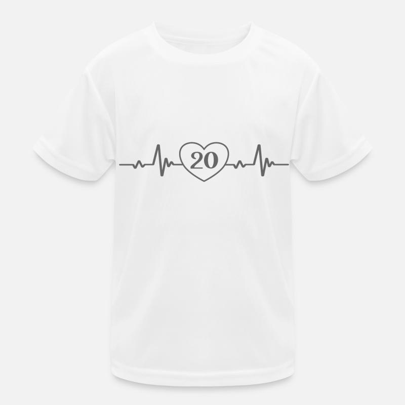 20th Birthday Heart 20 Kids Functional T-Shirt