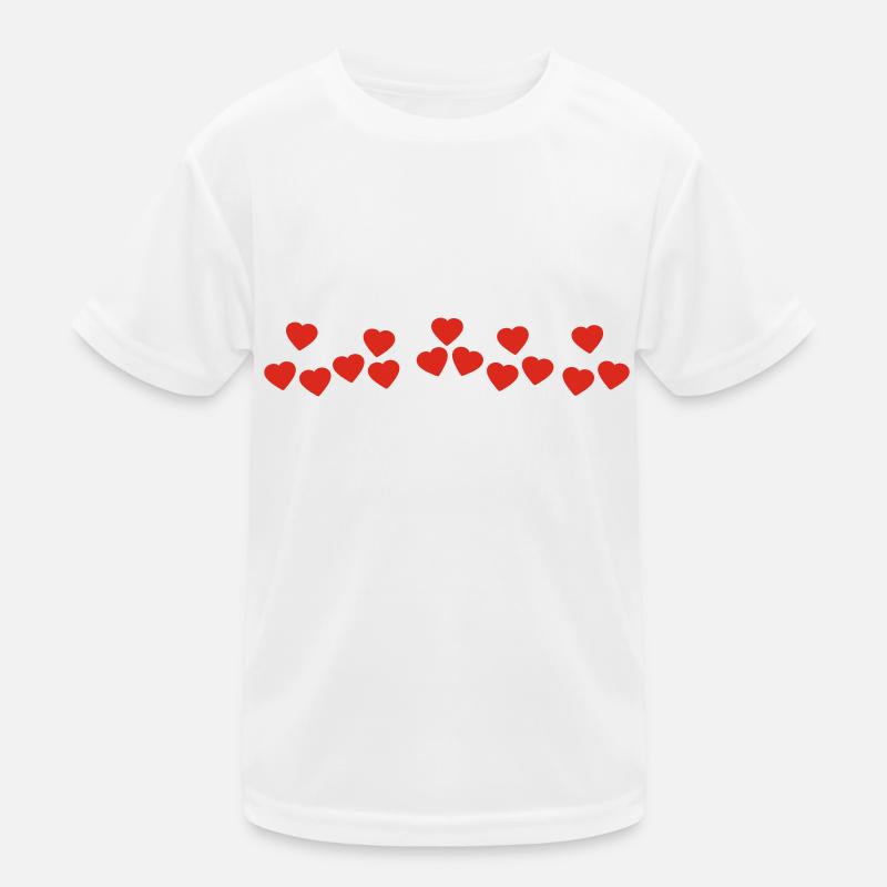 Freche Rote Herzchen Kinder Funktions-T-Shirt