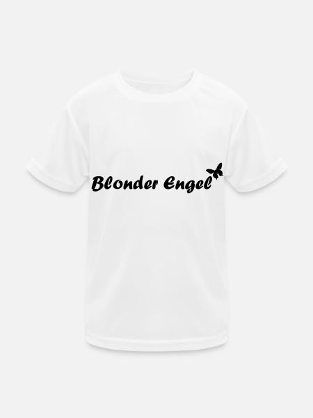 blonder engel - Kinder Funktions-T-Shirt - Weiß - Vorne