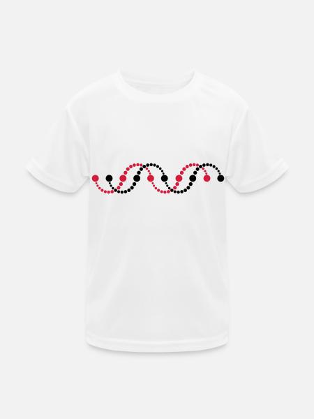 DNA Helix Spirale Kornkreis Schlange Frequenz DNS - Kinder Funktions-T-Shirt - Weiß - Vorne