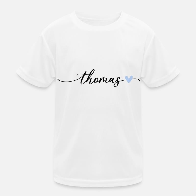 Thomas Nom Calligraphie Police T-shirt sport Enfant