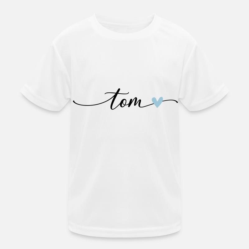 Tom Name Calligraphy Font Kids Functional T-Shirt