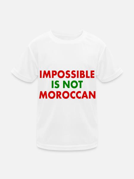 Morocco - impossible is not moroccan - Kids Functional T-Shirt - white - Front