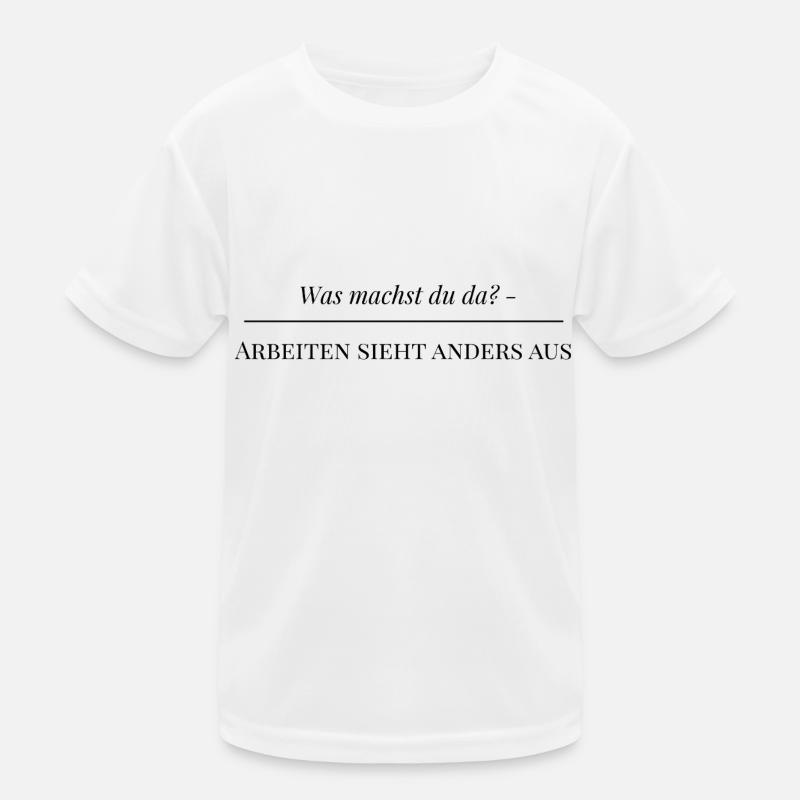 Was machst du da Kinder Funktions-T-Shirt
