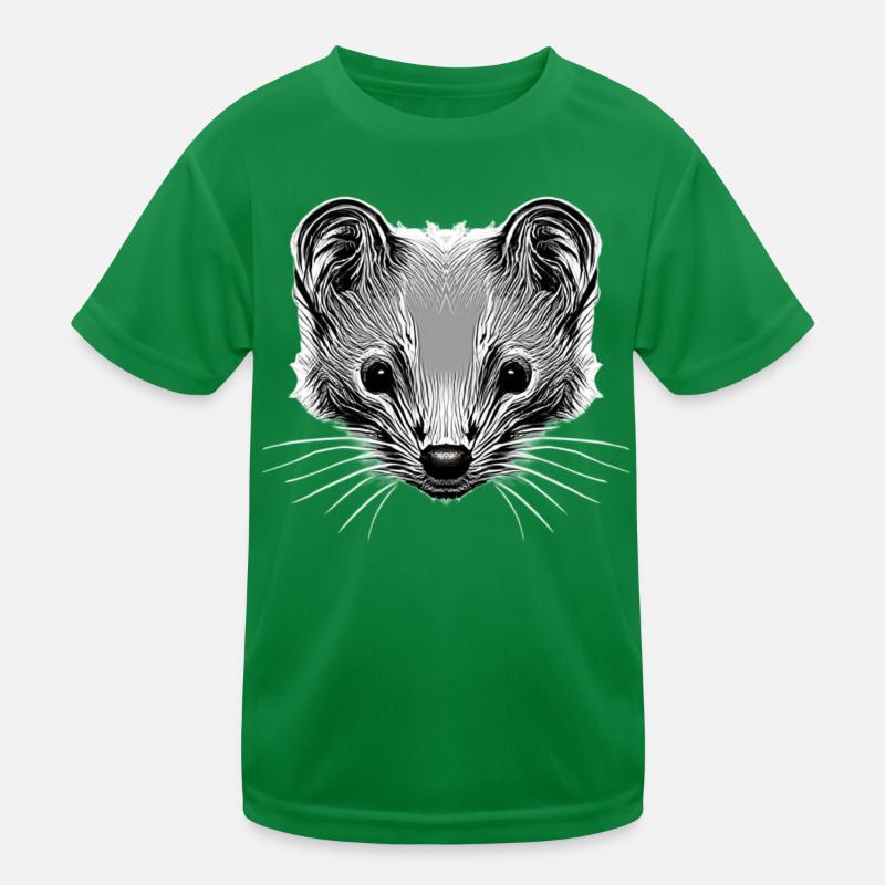 STYLIZED MARTEN HEAD Kids Functional T-Shirt