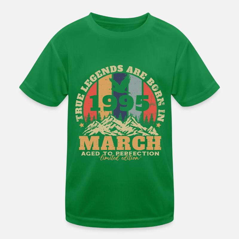 March 1995 Vintage Birthday Gift Kids Functional T-Shirt
