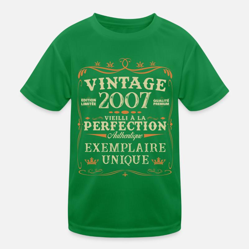 2007 Vintage Retro Geburtstagsgeschenk Kinder Funktions-T-Shirt