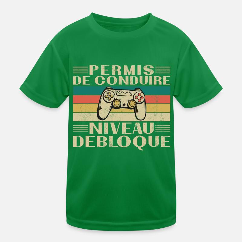 Führerscheinstufe freigeschaltet Kinder Funktions-T-Shirt
