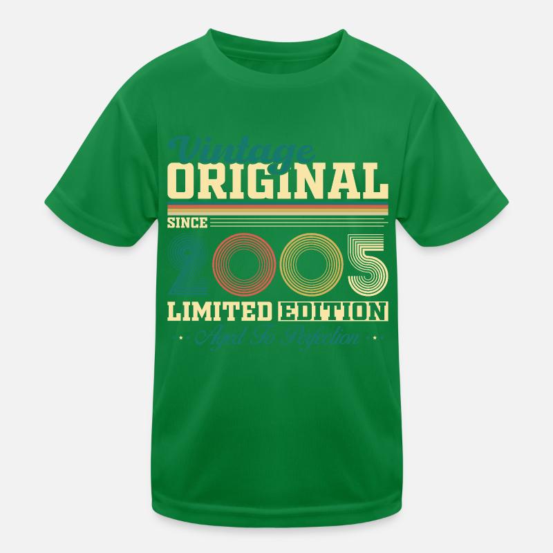 2005 Vintage Retro Birthday Gift Kids Functional T-Shirt