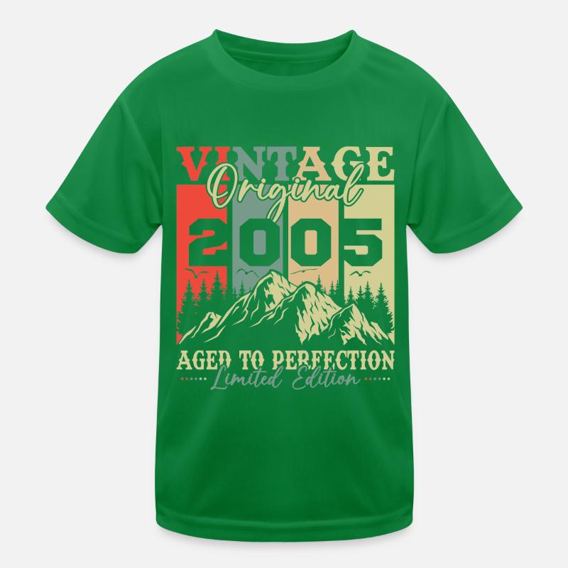 2005 Vintage Retro Birthday Gift Kids Functional T-Shirt