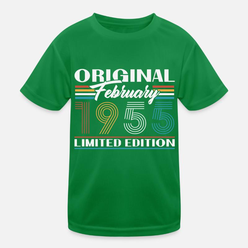 Février 1955 Vintage Anniversaire 1955 Cadeau T-shirt sport Enfant
