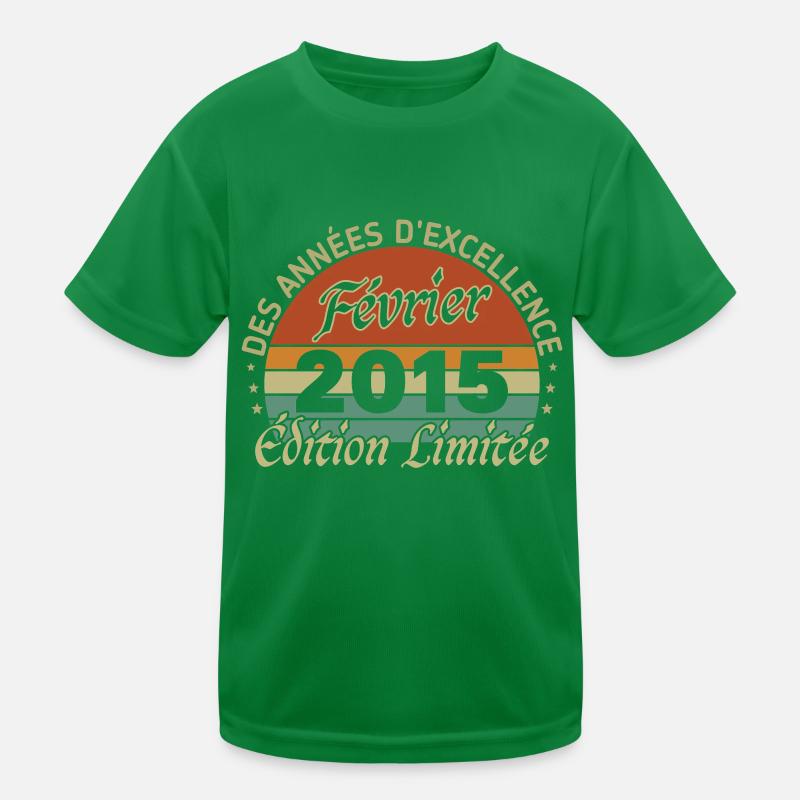February 2015 Vintage Birthday 2015 Gift Kids Functional T-Shirt