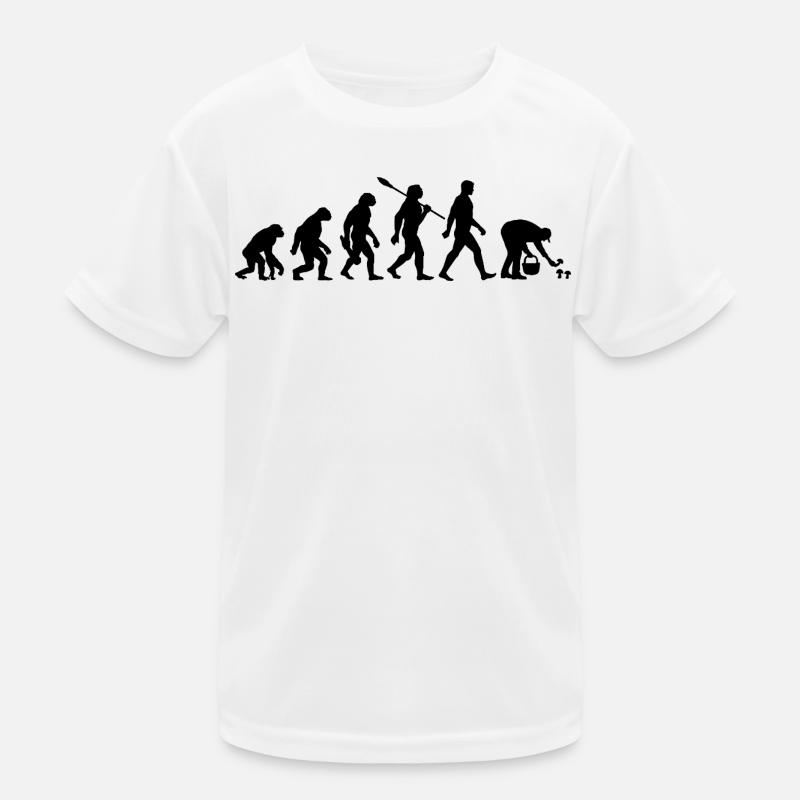 Evolution Pilzsammler, Pilze sammeln Kinder Funktions-T-Shirt