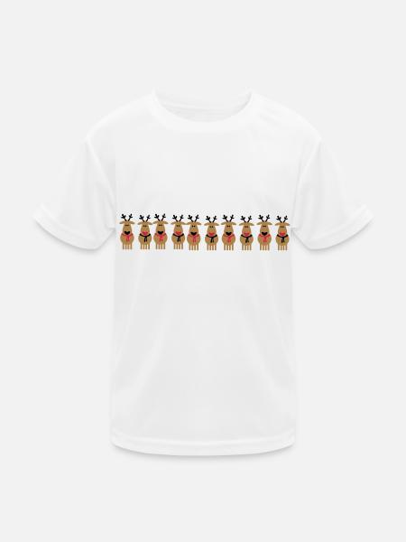 christmas reindeer crew - Kids Functional T-Shirt - white
