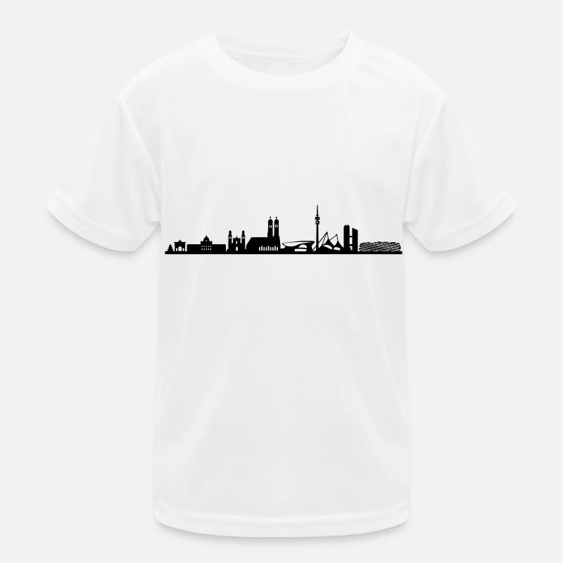 Skyline - München 2018 Kinder Funktions-T-Shirt