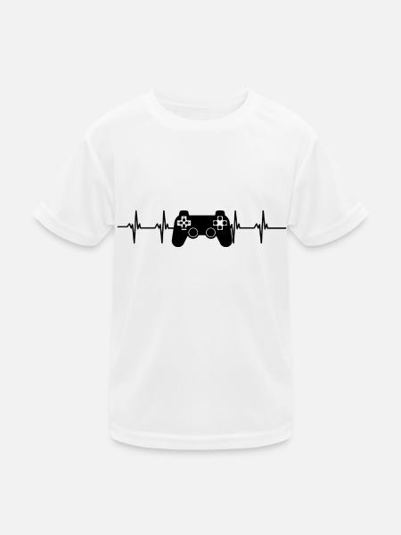 console heartbeat - Kids Functional T-Shirt - white - Front