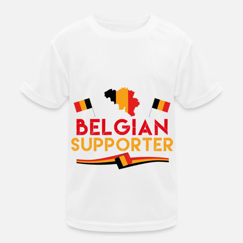 Belgian supporter. fan of Belgium. Red Devils. Kids Functional T-Shirt