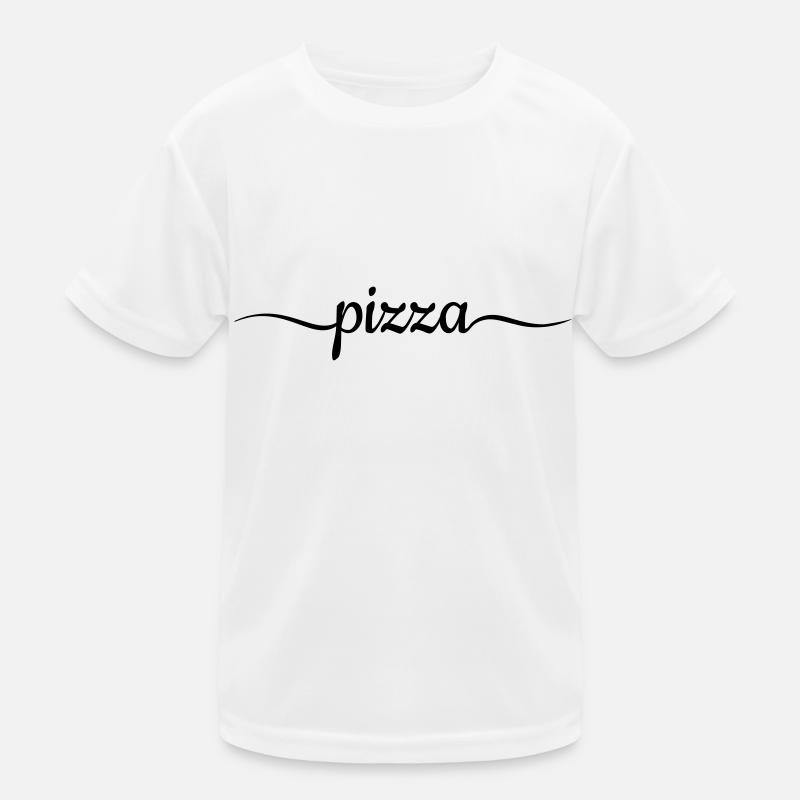 pizza typography lettering Kids Functional T-Shirt