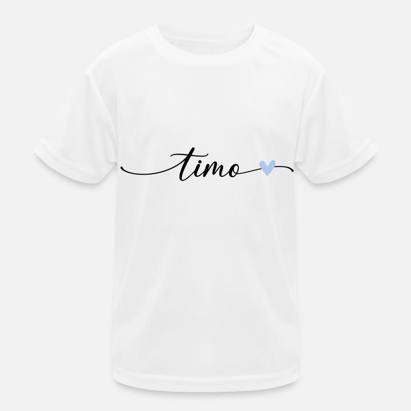 Timo Name Calligraphy Font Kids Functional T-Shirt