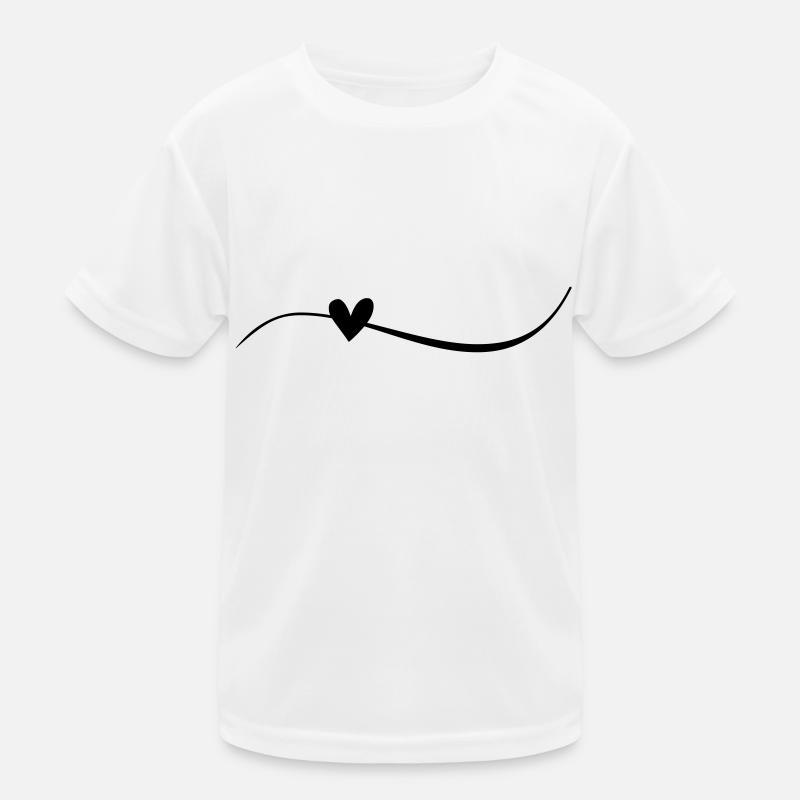 Linie mit Herz Kinder Funktions-T-Shirt