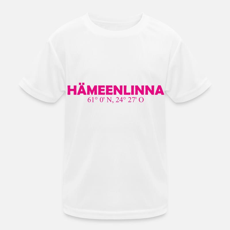 Hämeenlinna Finland Coordinates Longitude Latitude Kids Functional T-Shirt