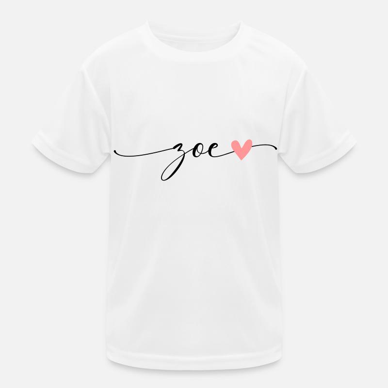 Zoé, Nom, Prénom, Calligraphie, Script T-shirt sport Enfant