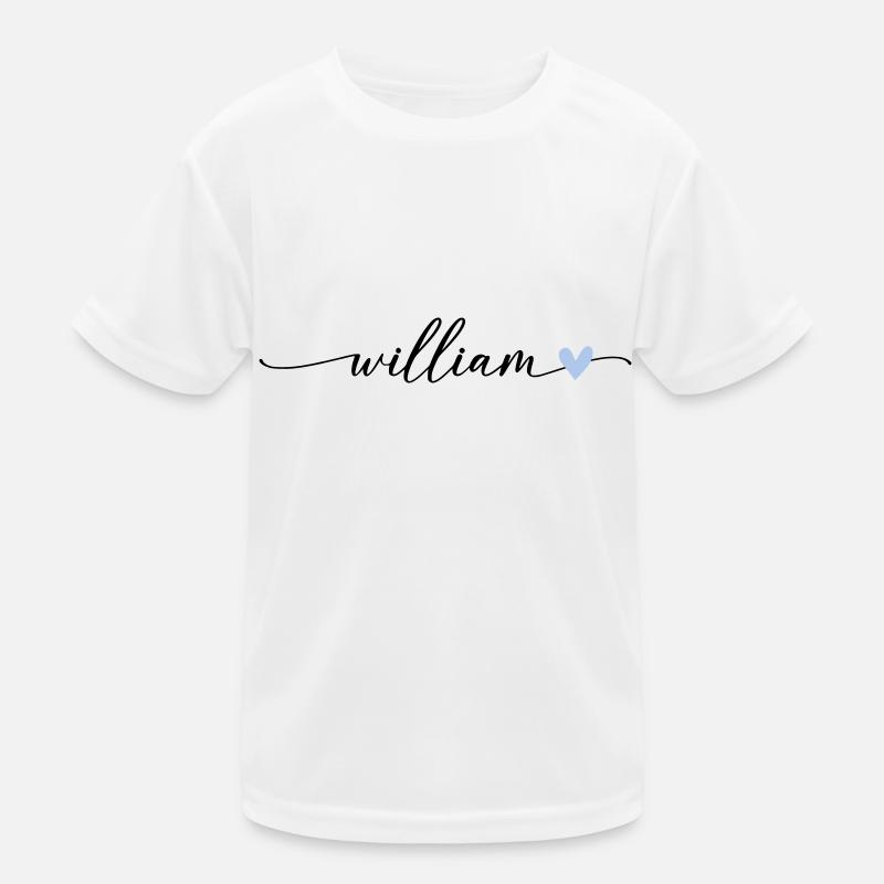 William Name Calligraphy Font Kids Functional T-Shirt