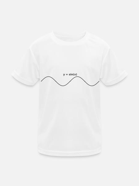 sinus graph design - Kinder Funktions-T-Shirt - Weiß - Vorne