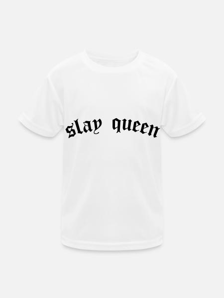 SLay queen - Kids Functional T-Shirt - white