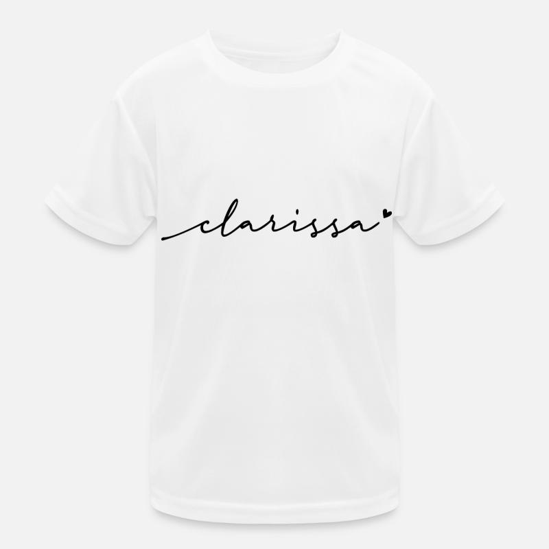Clarissa Cursive Name Kids Functional T-Shirt