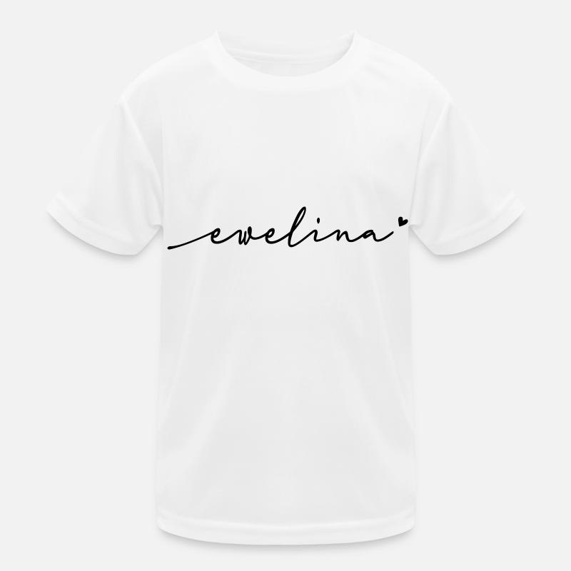 Ewelina Cursive Name Kids Functional T-Shirt