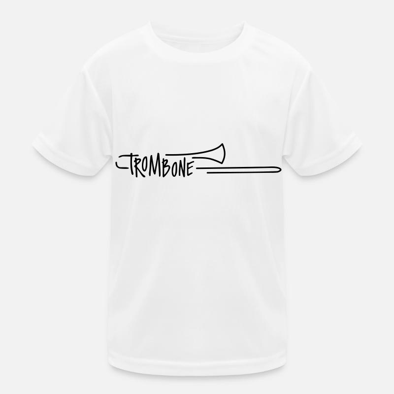 Trombone - Kinder Funktions-T-Shirt - Weiß