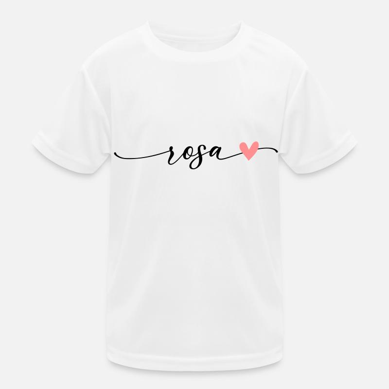 Police de calligraphie nom rose T-shirt sport Enfant