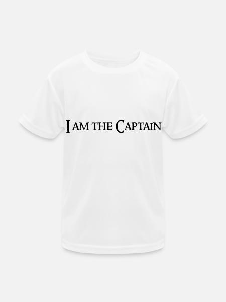 I am the captain - Kids Functional T-Shirt - white - Front