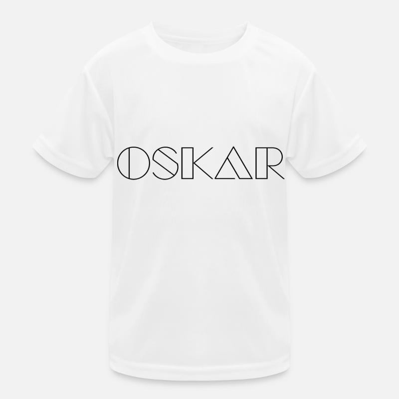 Nom Oskar Modern Schwarz T-shirt sport Enfant