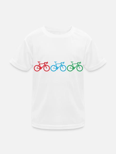 Colorful Roadbikes - Kinder Funktions-T-Shirt - Weiß
