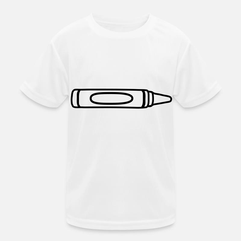 Kontur Wachsmalstift cool Design Kinder Funktions-T-Shirt