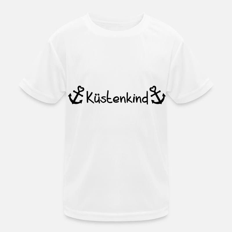 Küstenkind - Kinder Funktions-T-Shirt - Weiß