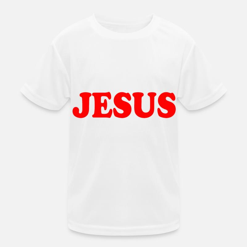 Jesus - Kinder Funktions-T-Shirt - Weiß