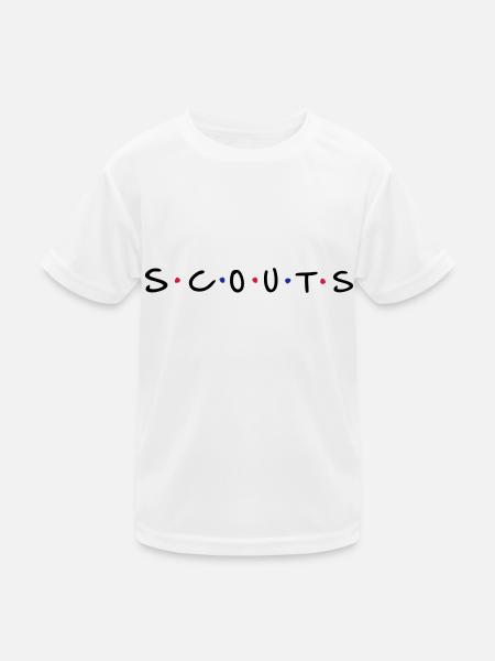 Scouts - Kinder Funktions-T-Shirt - Weiß - Vorne