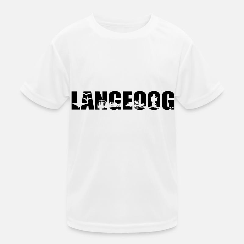 Langeoog Skyline Kinder Funktions-T-Shirt