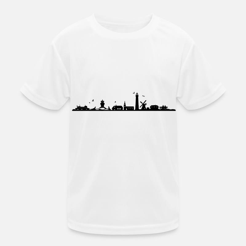Skyline - Küste Amrum Kinder Funktions-T-Shirt
