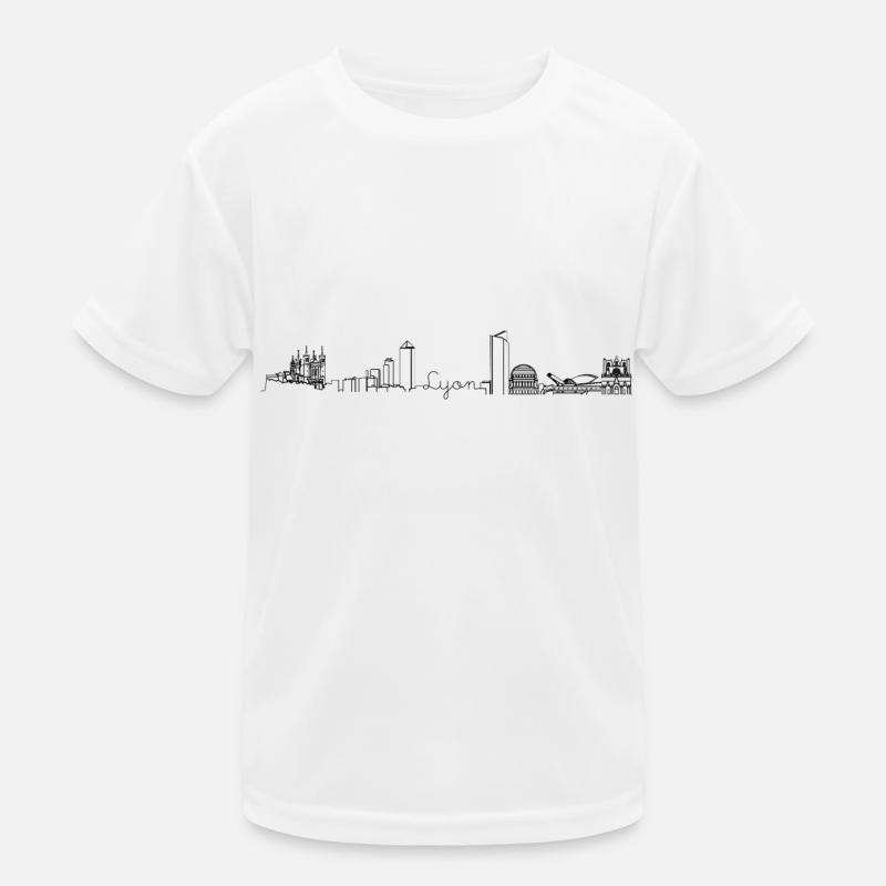 Lyon Skyline Kinder Funktions-T-Shirt