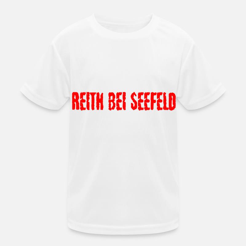 Reith bei Seefeld roter Text Kinder Funktions-T-Shirt