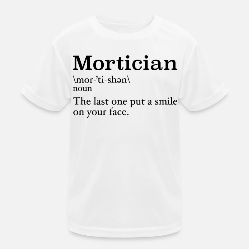 Bestatter Definition Studentin der Leichenkunde Kinder Funktions-T-Shirt